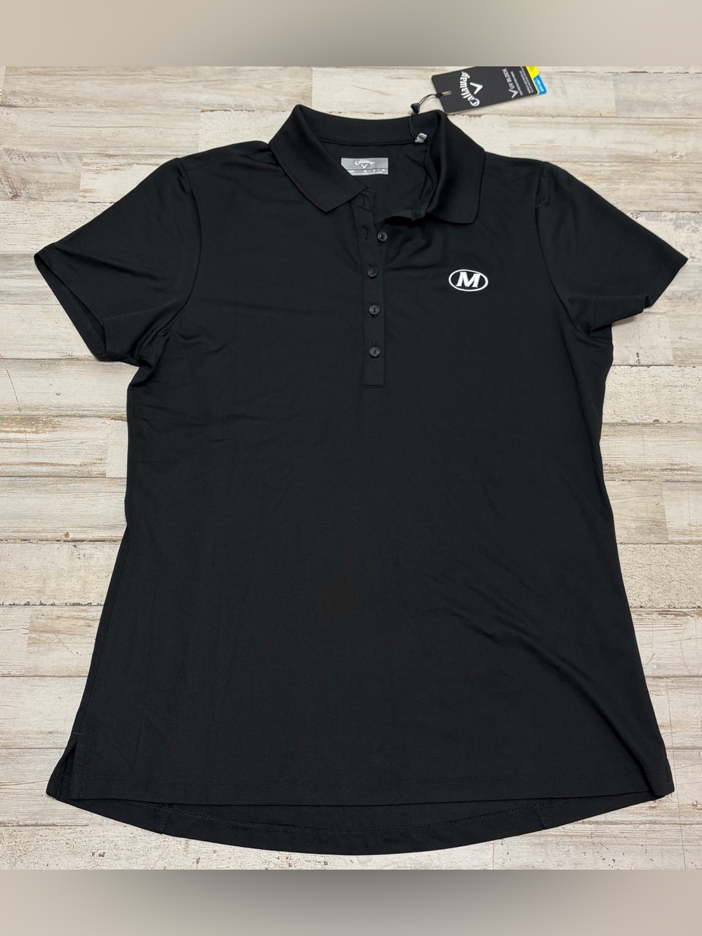 Callaway Golf Dri-Fit Polo Women’s Medium Black UV Blocker Sun Protection. NWT